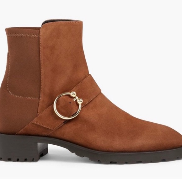 Stuart Weitzman Womens Suede and Neoprene Ankle boots Size 7 - Picture 2 of 16